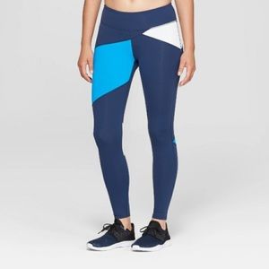 JOYLAB target asymmetrical color block leggings athletic 7/8 length